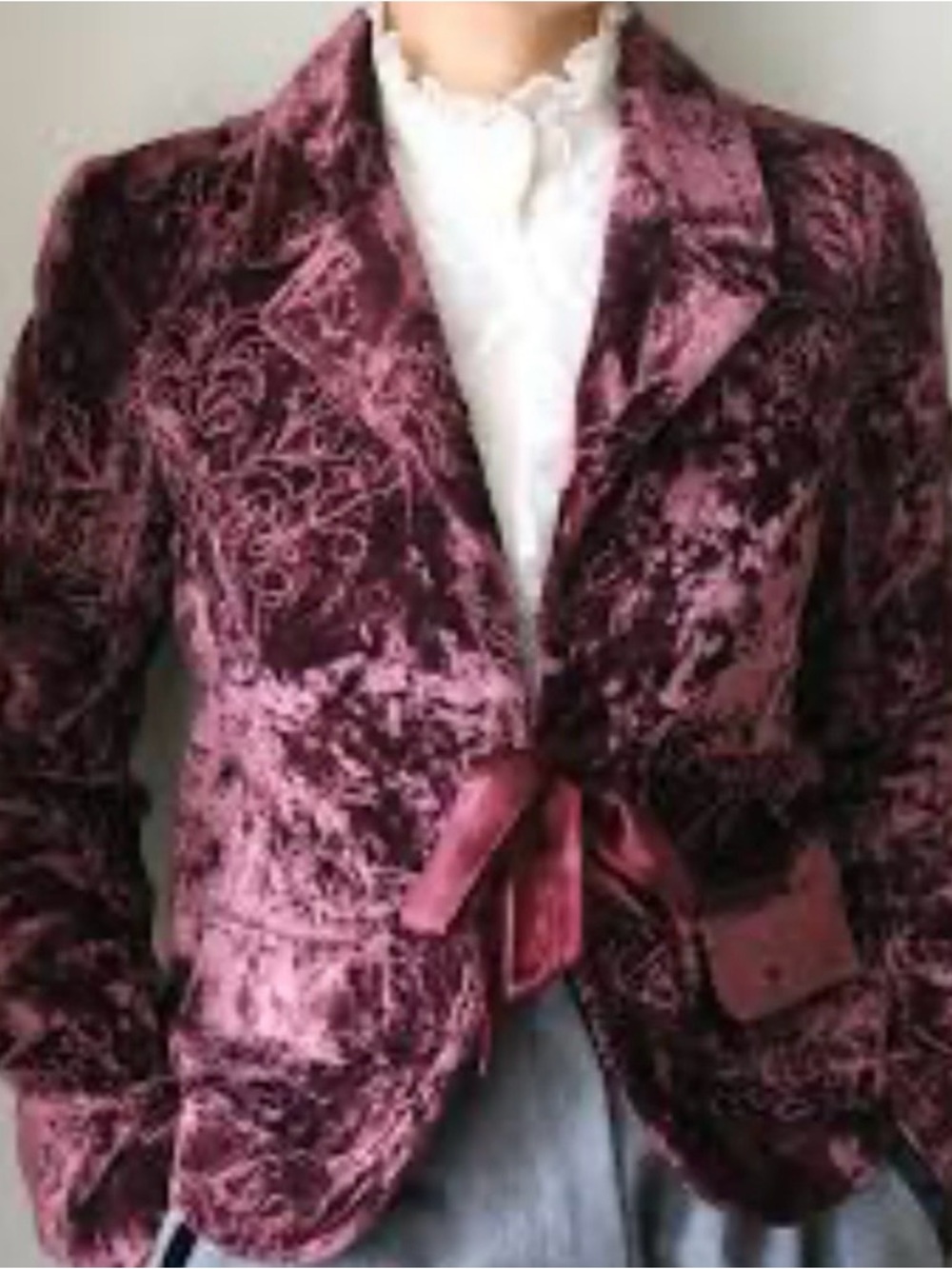 Old Navy Super Soft Embroidered Polyester Cotton Blend Dinner Jacket Size S NWOT